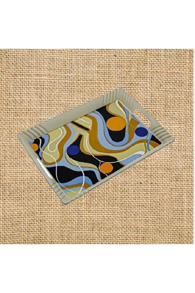 BASURRAH Colorful plastic serving tray