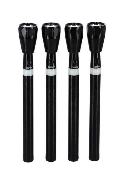 Geepas مصباح يدوي LED قابل لإعادة الشحن مكون من 4 قطع