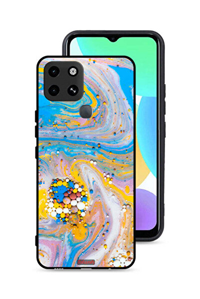 Tolwak غطاء حماية لهاتف إنفينيكس سمارت 6 بنقشة الأحجار الكريمة الملونة التجريدية