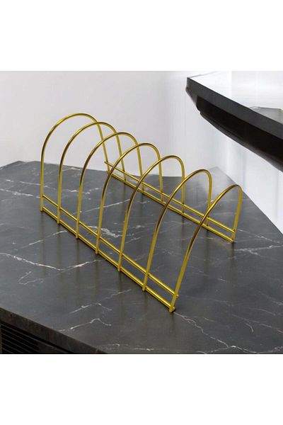 Gead Goldenstack – 6 Compartment Plate Stand - Organizer
