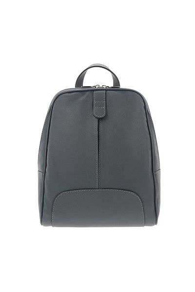 Magazinul de genti Women's backpack made of fine natural leather, model 250, Matte gray