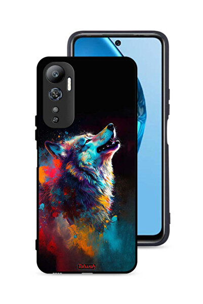 Tolwak غطاء حماية لهاتف Infinix Hot 20 4G بتصميم ذئب ملون