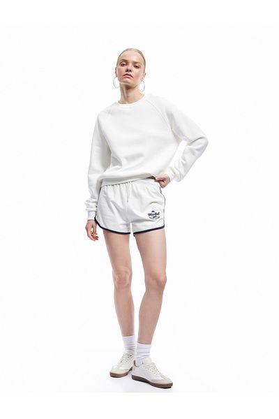 Koton Raised Long Sleeve Crew Neck Basic Oversize Sweatshirt