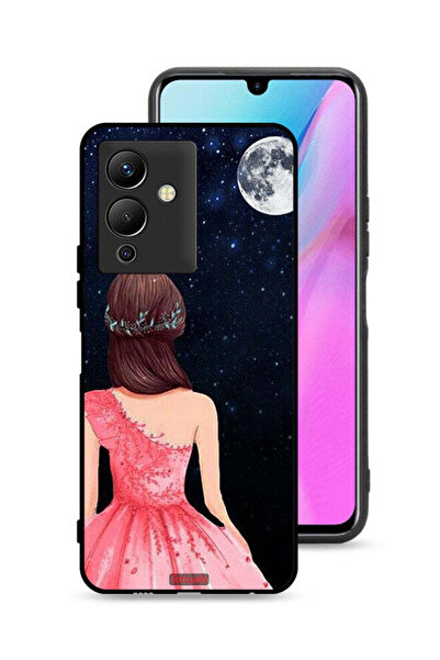 Tolwak Infinix Note 12 5G Protective Case Cover Girl And Moon Art