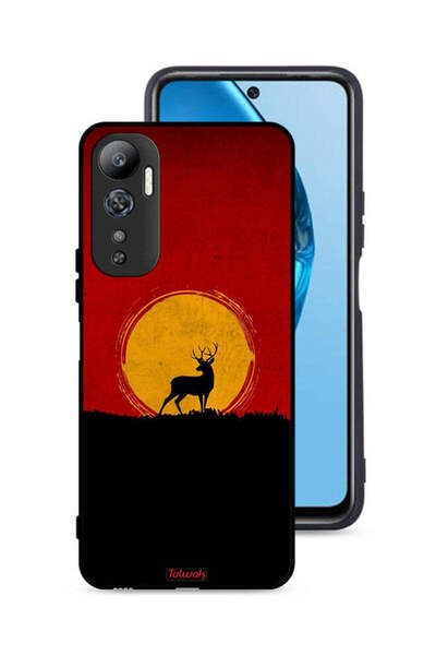 Tolwak غطاء حماية لهاتف Infinix Hot 20 4G بتصميم غزال وقمر