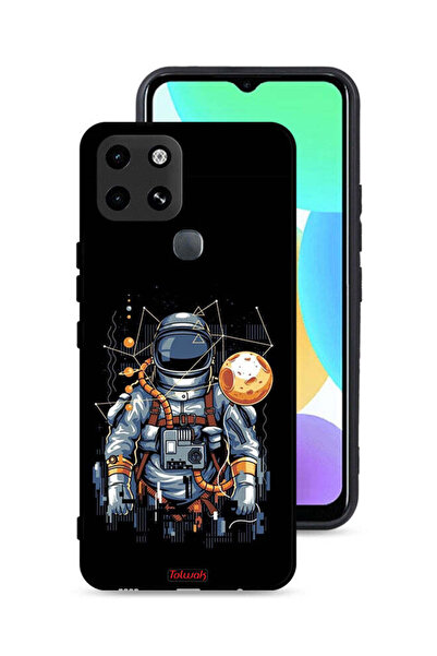 Tolwak غطاء حماية لهاتف Infinix Smart 6 بتصميم رائد فضاء تجريدي