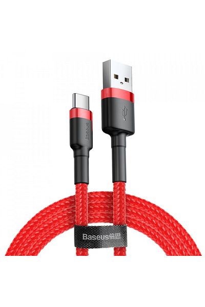 Baseus Usb To Type-c Data Cable, 3a, 0.5m, Cables (CATKLF-A09) - Red