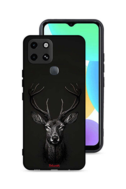 Tolwak غطاء حماية لهاتف Infinix Smart 6 بتصميم غزال رقمي