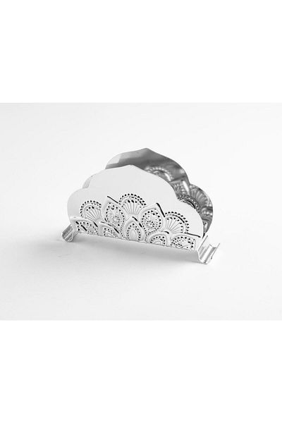 TOHFAT-AL MAIDAH Silver rose triangle tissue holder