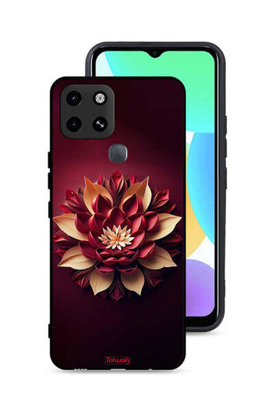 Tolwak غطاء حماية لهاتف إنفينيكس سمارت 6 بتصميم زهور تجريدية