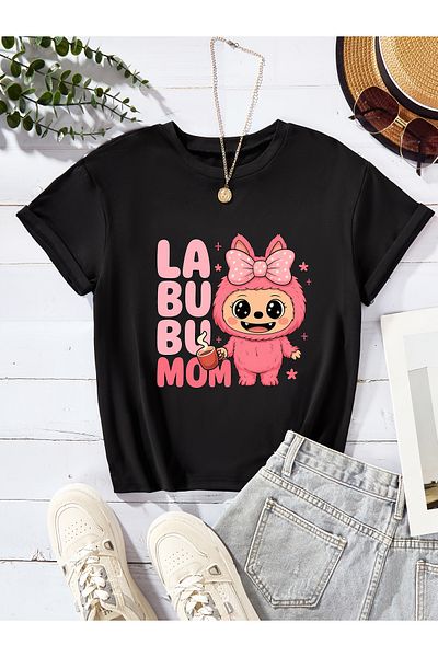 Let's Wear Tricou cu imprimeu cu caractere Labubu pentru fetiță