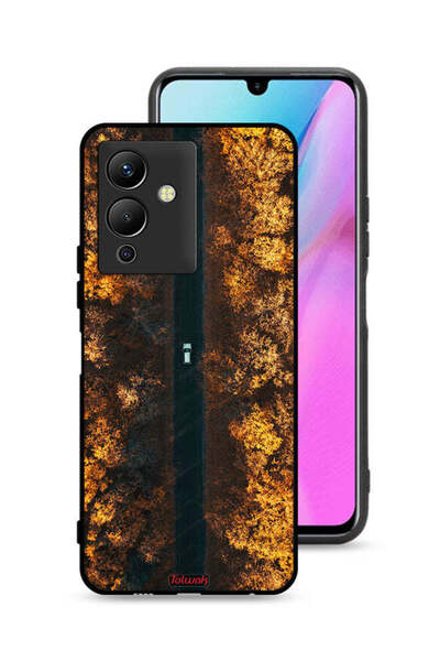 Tolwak غطاء حماية لهاتف Infinix Note 12 Pro 5G بتصميم طريق في أشجار الخريف