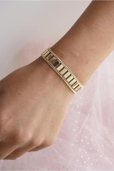 AŞIK ACCESSORIES Rectangle Chain Bracelet
