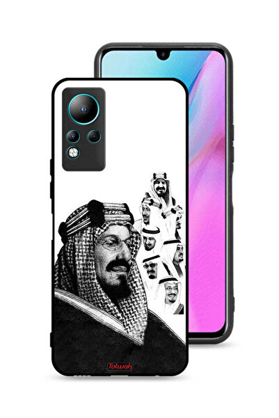 Tolwak غطاء حماية لهاتف إنفينيكس نوت 11، ملصق فني أبيض وأسود لملوك المملكة ال...