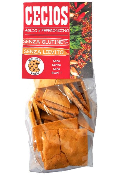 Deco Italia Salty snack (cecioni) with garlic and chili, gluten-free, yeast-free