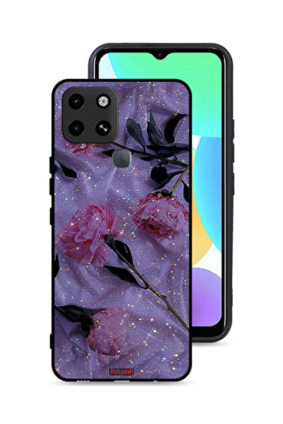 Tolwak غطاء حماية لهاتف إنفينيكس سمارت 6 بنقشة ورود لامعة