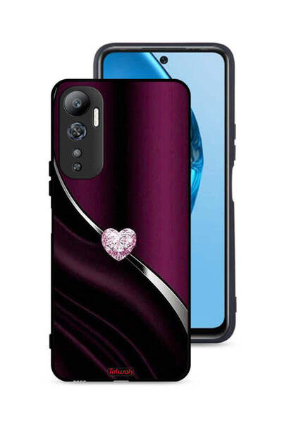 Tolwak غطاء حماية لهاتف Infinix Hot 20 4G بتصميم قلب ماسي