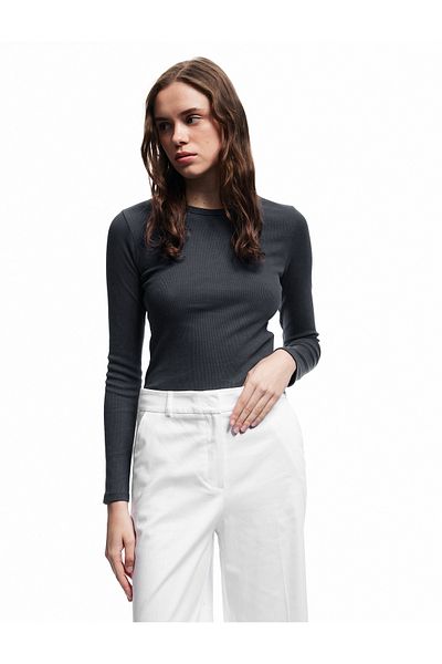 Koton Camisole Cotton Slim Fit Long Sleeve Crew Neck T-Shirt