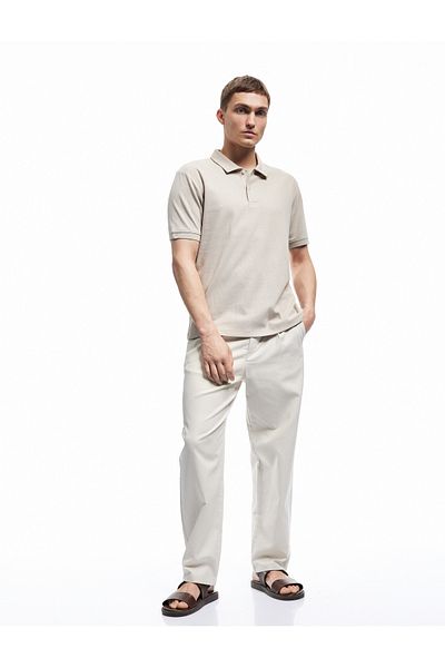 Koton Regular Fit Short Sleeve Cotton Polo Neck T-Shirt