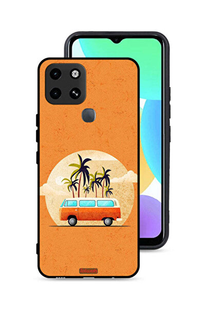 Tolwak غطاء حماية لهاتف Infinix Smart 6 بتصميم Bus Art