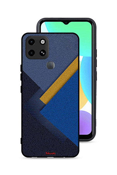 Tolwak غطاء حماية لهاتف إنفينيكس سمارت 6 بنقشة مثلثات جلدية