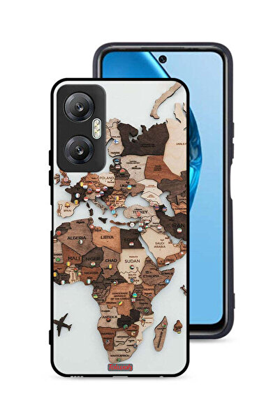 Tolwak غطاء حماية لهاتف Infinix Hot 20 5G برسومات خريطة العالم