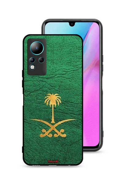 Tolwak غطاء حماية لجهاز إنفينيكس نوت 11، علامة المملكة العربية السعودية، جلد