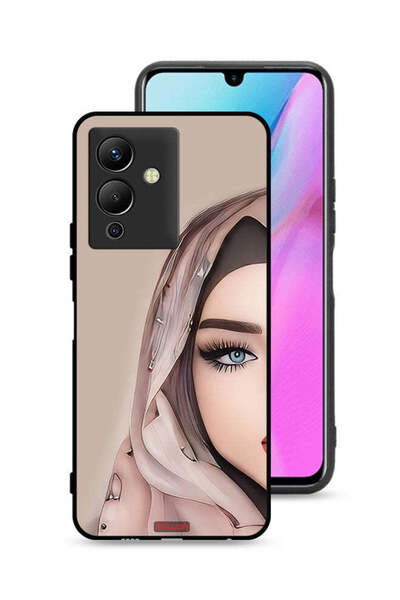 Tolwak غطاء حماية لهاتف Infinix Note 12 5G برسم فتاة نصف وجه