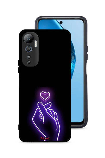 Tolwak غطاء حماية لهاتف Infinix Hot 20 4G بتصميم قلب صغير