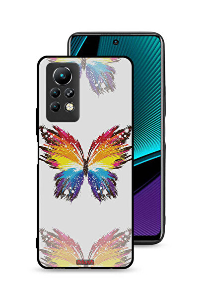 Tolwak غطاء حماية لهاتف Infinix Note 11 Pro بخلفية بسيطة وفن رقمي وبساطة الفراشة