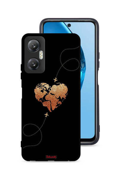 Tolwak غطاء حماية لهاتف Infinix Hot 20 5G برسومات طائرات تلامس القلب