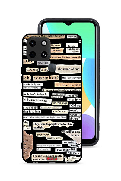 Tolwak غطاء حماية لهاتف Infinix Smart 6 بملصقات اقتباسات