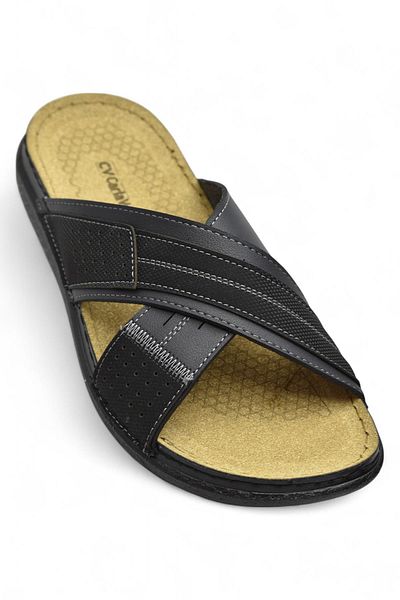 ISPARTALILAR 171202 Orthopedic Sole Men's Slippers Men's Velcro Slippers Sandals