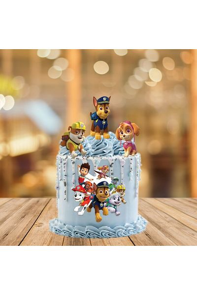 Bloom Atelier Paw Patrol Cake Figurines, Set of 4 Cake Accessories, Cake Decoration Accessories, Cake Decorations