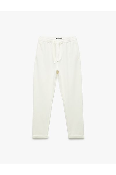Koton Pocket Detailed Folded Leg Waist Lace up Trousers