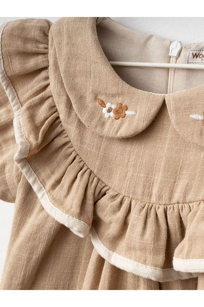 Cherrys Bebek Piping Linen Dress