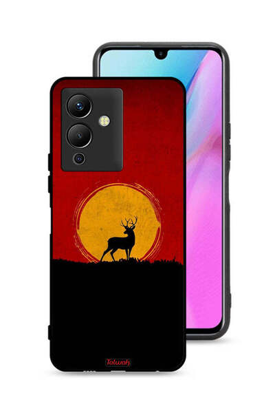 Tolwak غطاء حماية لهاتف Infinix Note 12 5G بتصميم غزال وقمر
