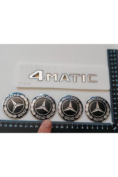 EDEXPORT CLA35 AMG Uyumlu 4MATIC Krom Bagaj Yazısı ve Jant Arması Seti 3M 3D ABS