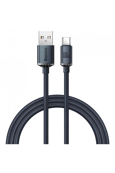 Baseus USB to Type-C data cable, 100W, 2m, Baseus Crystal Shine (CAJY000501) - Black