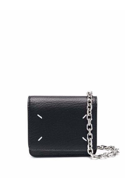 Maison Margiela Maison Margiela Four Stitches Leather Wallet On Chain