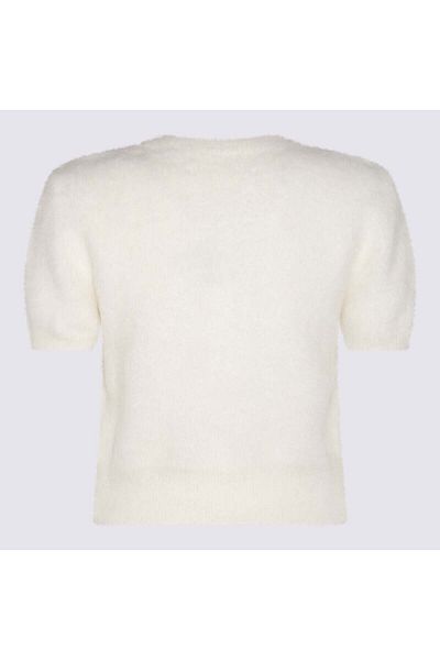Maison Margiela Tricou Maison Margiela alb din amestec de lână