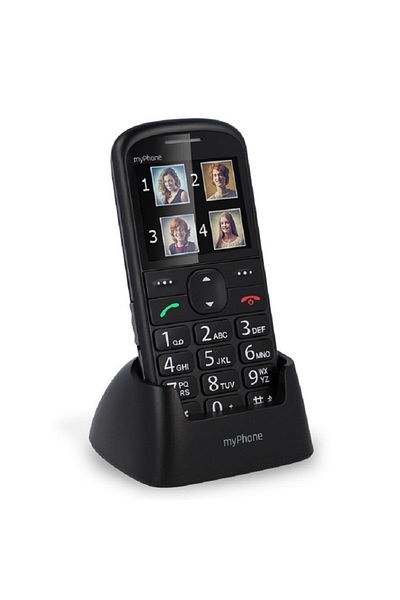 Myphone Telefon seniori meniu RO butoane mari ecran 2.2" soclu incarcare functie SOS Halo2