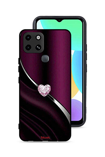 Tolwak غطاء حماية لهاتف إنفينيكس سمارت 6 بتصميم قلب ماسي