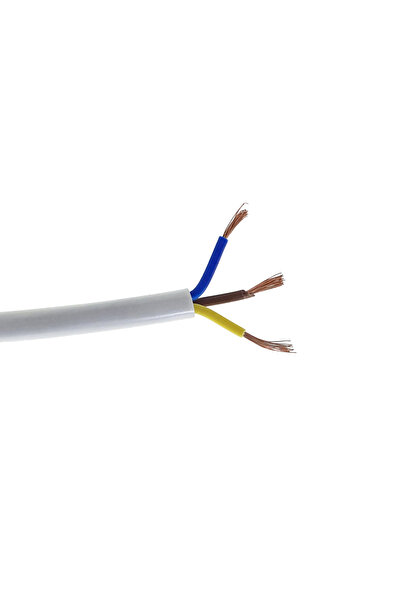 OEM MYYM electrical cable roll, 3 x 0.75 mmp, copper, 100m, CEMYYM-3-0.75MM-WH, 3C, 300/500V, white