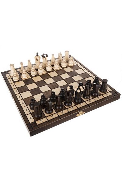ideal STORE idealSTORE Wooden Chess and Backgammon Game, Dimensions 31 x 31 x 2 cm, Durable Elegant, Trains