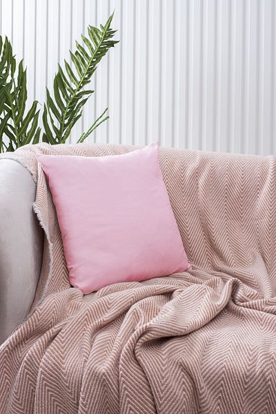 ÖZENEV Panoroma Pink Plain Plain Throw Pillow Case Suitable for Punch (Punch) Processing Decorative Pillow Case 30X50