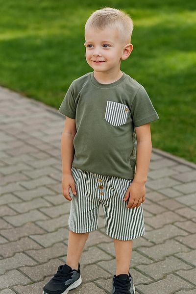 CiciTime Çocuk Modası Boy's Summer Casual Shorts Suit