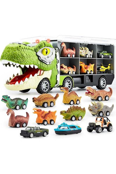 KidProtect DinoHaul Car Carrier, 3 years+, Kids Toy Truck Set