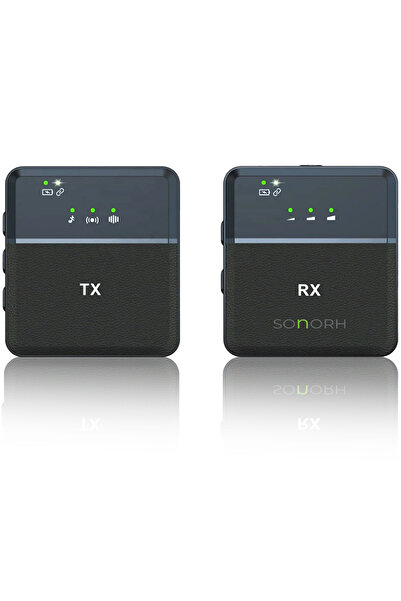 SONORH Set profesional microfon lavalieră wireless, Plug&Play, omnidirecțional, anulare zgomot, iPhone