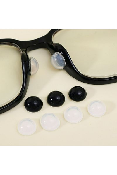 LOVYCO 1 Pair White Round No Trace Silicone Nose Pad Non-Slip Convenient Very Comfortable Aesthetics
